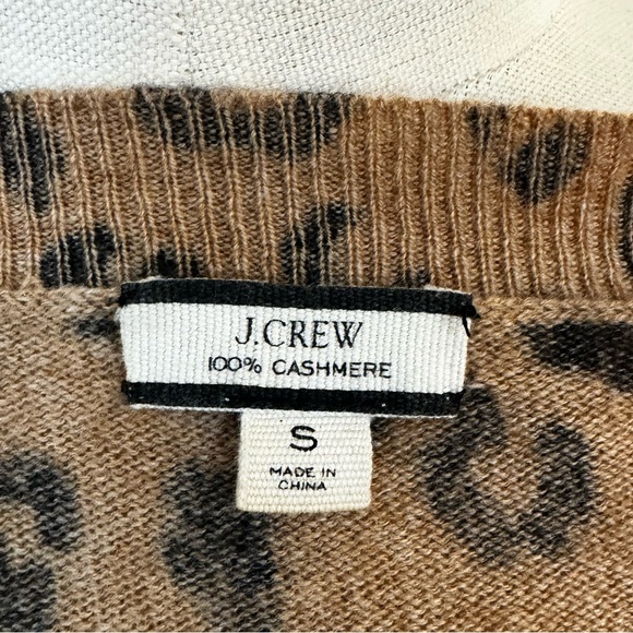 J.Crew Cashmere Leopard Crewneck Sweater - Picture 2 of 7